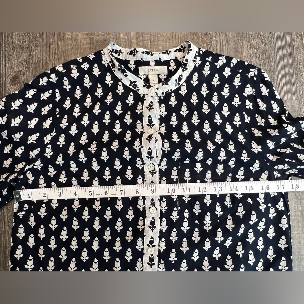 J. Crew Linen Popover 100% Cotton Size 2 - Picture 9 of 11